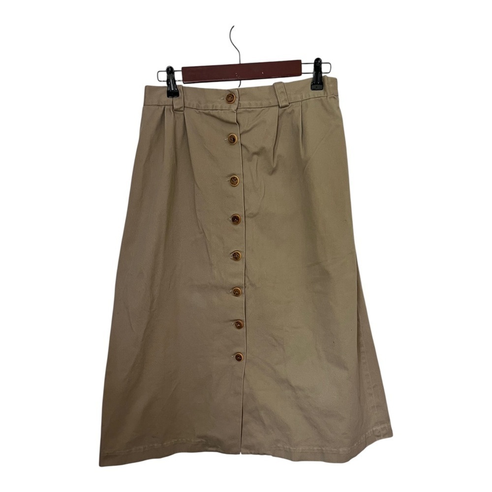 Vintage Handmade Khaki Maxi Skirt A-Line